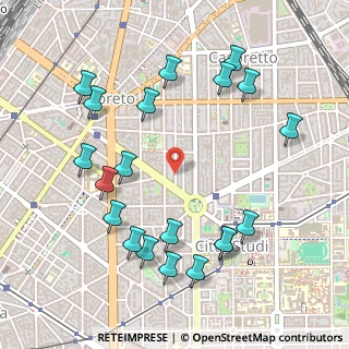 Mappa Viale Gran Sasso, 20124 Milano MI, Italia (0.5825)