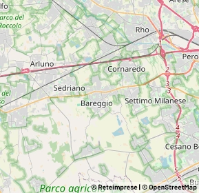 Mappa 20008 Bareggio MI, Italia (3.074)