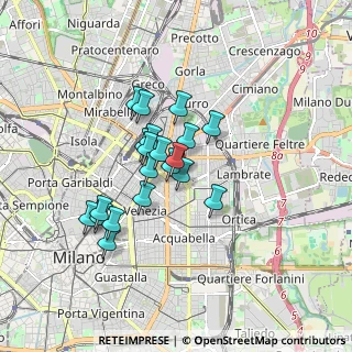 Mappa Angolo Viale Gran Sasso, 20131 Milano MI, Italia (1.301)
