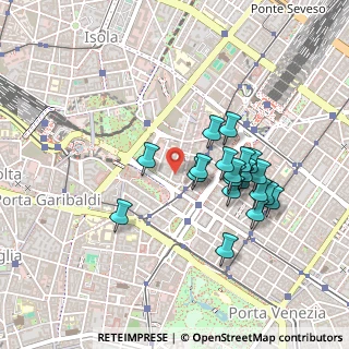 Mappa Via Vincenzo Viviani, 20124 Milano MI, Italia (0.4065)