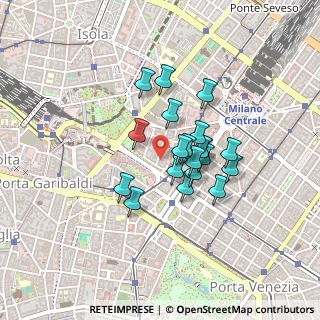 Mappa Via Vincenzo Viviani, 20124 Milano MI, Italia (0.3105)