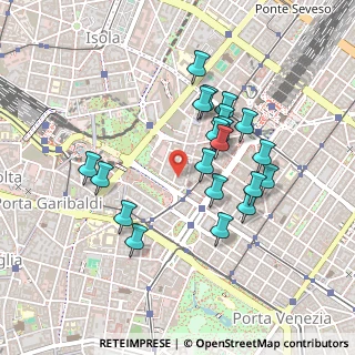 Mappa Via Vincenzo Viviani, 20124 Milano MI, Italia (0.4115)