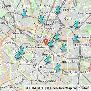 Mappa Via Vincenzo Viviani, 20124 Milano MI, Italia (2.2975)