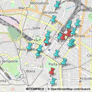 Mappa Via Vincenzo Viviani, 20124 Milano MI, Italia (1.028)