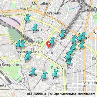 Mappa Via Vincenzo Viviani, 20124 Milano MI, Italia (1.145)