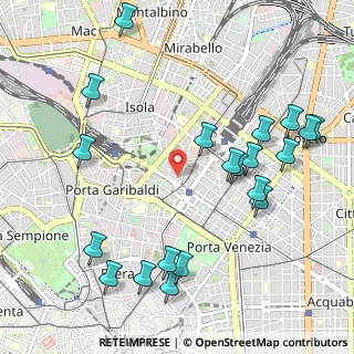 Mappa Via Vincenzo Viviani, 20124 Milano MI, Italia (1.231)