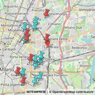 Mappa Via Bassini Edoardo, 20133 Milano MI, Italia (2.46333)