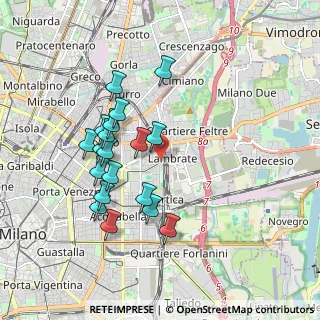 Mappa Via Bassini Edoardo, 20133 Milano MI, Italia (1.73105)