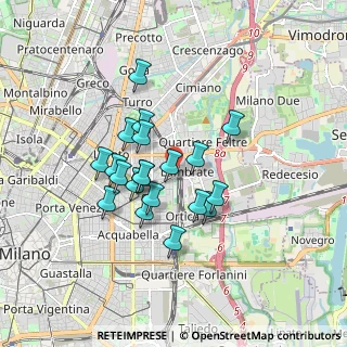 Mappa Via Bassini Edoardo, 20133 Milano MI, Italia (1.385)