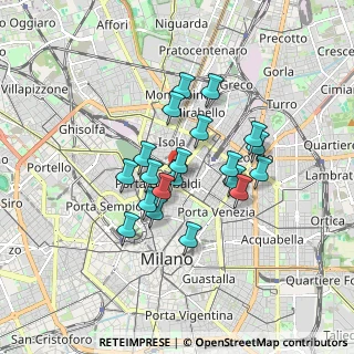 Mappa Piazza Alvar Aalto, 20124 Milano MI, Italia (1.3445)