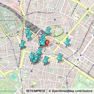 Mappa Via Carlo de Cristoforis, 20124 Milano MI, Italia (0.3795)