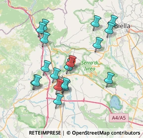 Mappa Via Perra, 10010 Cascinette d'Ivrea TO, Italia (7.44944)