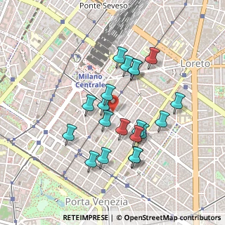 Mappa Via Vitruvio, 20124 Milano MI, Italia (0.401)