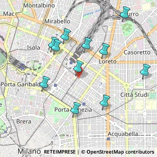 Mappa Via Settembrini Luigi, 20124 Milano MI, Italia (1.04818)