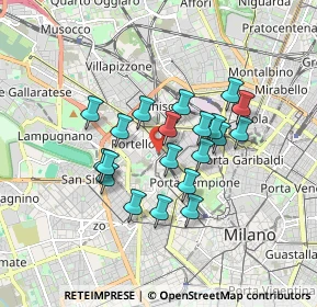 Mappa Via Corleone, 20149 Milano MI, Italia (1.3885)