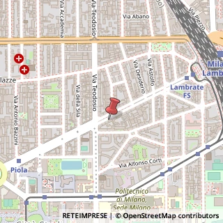 Mappa Via Giovanni Pacini, 36, 20131 Milano, Milano (Lombardia)