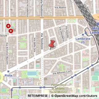 Mappa Via Giovanni Pacini,  37, 20131 Milano, Milano (Lombardia)