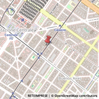 Mappa Via Luigi Settembrini, 35, 20124 Milano, Milano (Lombardia)