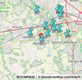 Mappa 20008 Bareggio MI, Italia (3.60615)