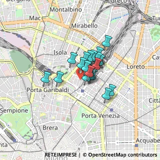 Mappa Via Fara, 20124 Milano MI, Italia (0.4845)