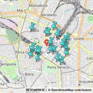 Mappa Via Fara, 20124 Milano MI, Italia (0.709)