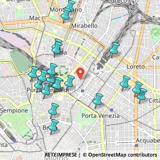 Mappa Via Fara, 20124 Milano MI, Italia (1.146)