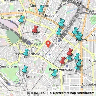 Mappa Via Fara, 20124 Milano MI, Italia (1.2615)