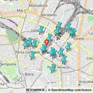 Mappa Via Fara, 20124 Milano MI, Italia (0.7975)