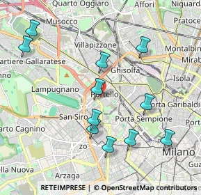 Mappa Via Nicodemo Tranchedini, 20149 Milano MI, Italia (2.07636)