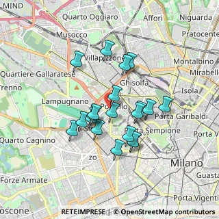Mappa Via Nicodemo Tranchedini, 20149 Milano MI, Italia (1.4345)