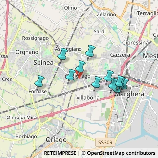 Mappa Via Sorelle Silvestri, 30174 Venezia VE, Italia (1.58833)