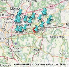 Mappa Via Buozzi, 20062 Liscate MI, Italia (7.17579)