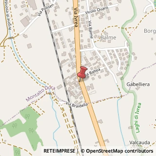 Mappa Via Ivrea, 92, 10016 Montalto Dora, Torino (Piemonte)