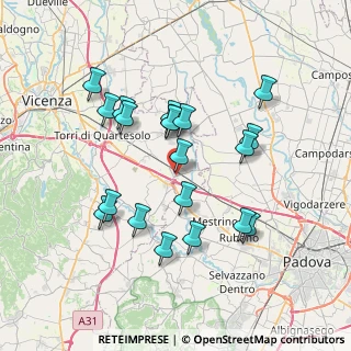 Mappa Via dell'Industria, 36043 Grisignano di Zocco VI, Italia (6.844)