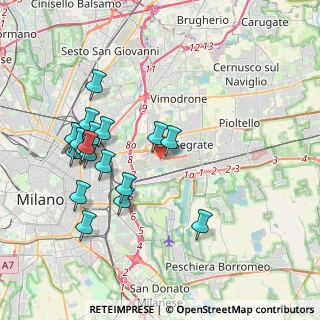 Mappa Via Toscana, 20090 Segrate MI, Italia (3.92944)