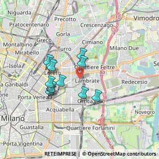 Mappa Via Privata degli Orombelli, 20131 Milano MI, Italia (1.52417)