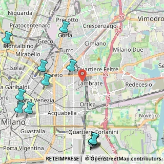 Mappa Via Privata degli Orombelli, 20131 Milano MI, Italia (3.10167)