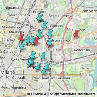 Mappa Via Privata degli Orombelli, 20131 Milano MI, Italia (1.91)