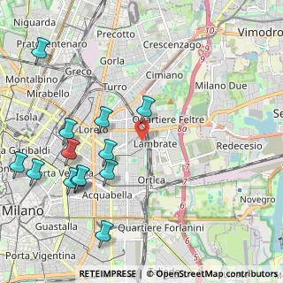 Mappa Via Privata degli Orombelli, 20131 Milano MI, Italia (2.51846)