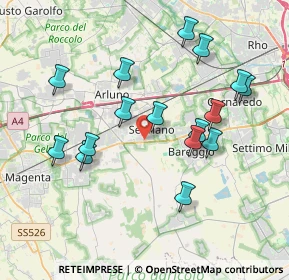Mappa Via Santa Chiara, 20018 Sedriano MI, Italia (3.77625)