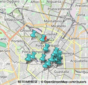 Mappa Via Pietro Maroncelli, 20121 Milano MI, Italia (1.857)