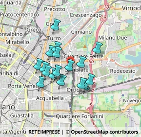 Mappa Via Averardo Buschi, 20133 Milano MI, Italia (1.36222)