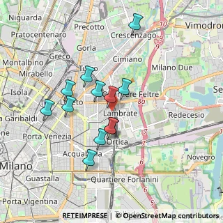 Mappa Via Averardo Buschi, 20133 Milano MI, Italia (1.53667)