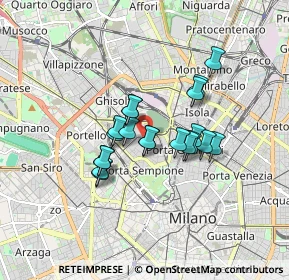 Mappa , 20154 Milano MI, Italia (1.2495)