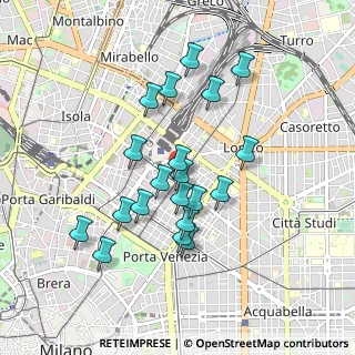 Mappa Via Luigi Settembrini, 20124 Milano MI, Italia (0.8035)