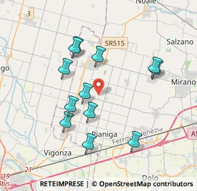Mappa Via Luigi Einaudi, 30030 Santa Maria di Sala VE, Italia (3.5075)