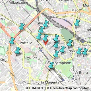 Mappa Via Angelo Poliziano, 20154 Milano MI, Italia (1.0255)