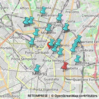 Mappa Via Zezon Achille, 20124 Milano MI, Italia (1.9185)