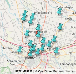 Mappa Via Severi, 35011 Campodarsego PD, Italia (7.056)