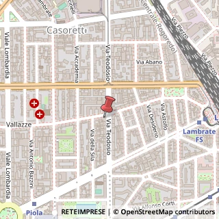 Mappa Via Vallazze, 100, 20131 Milano, Milano (Lombardia)